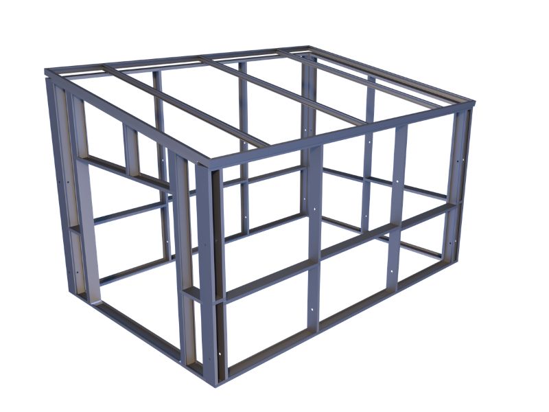 Lessenaarsdak loods 463 staalconstructie