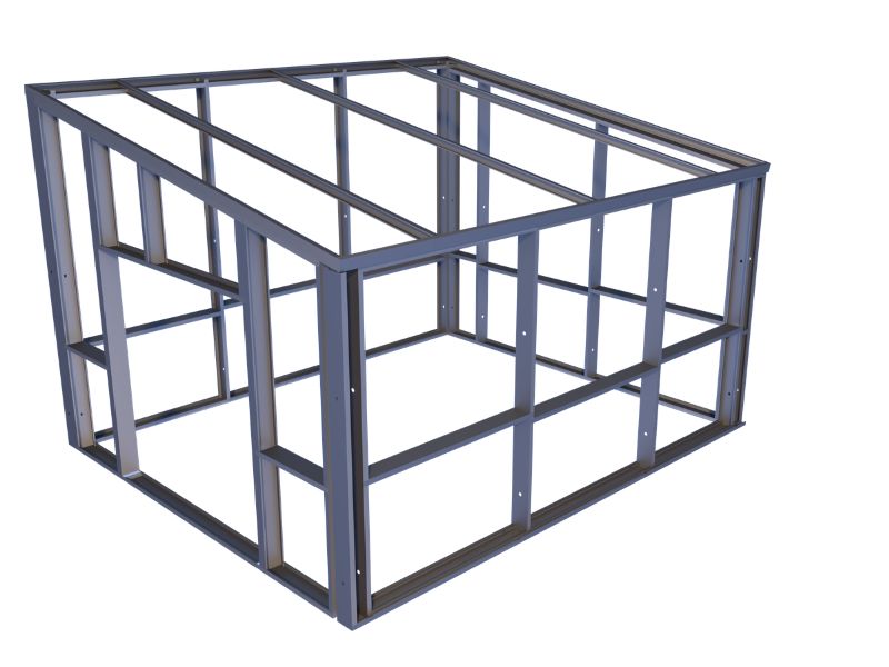 Lessenaarsdak loods 563 staalconstructie
