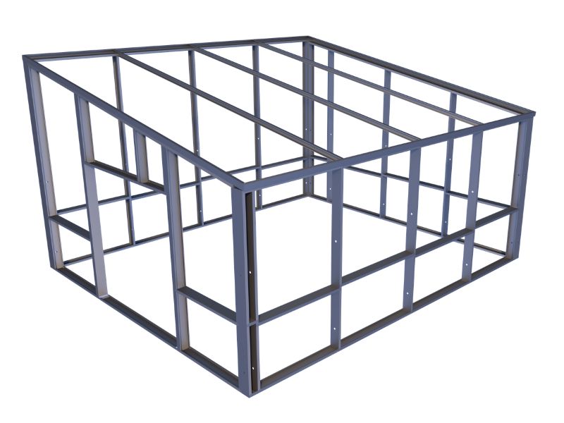 Lessenaarsdak loods 783 staalconstructie