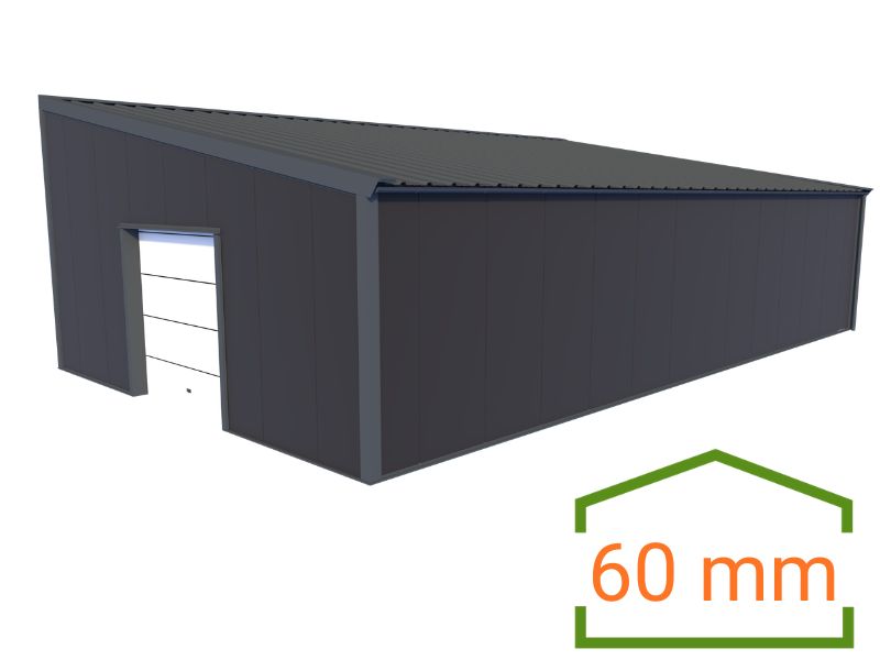 Lessenaarsdak loods 8143 geïsoleerd 60mm