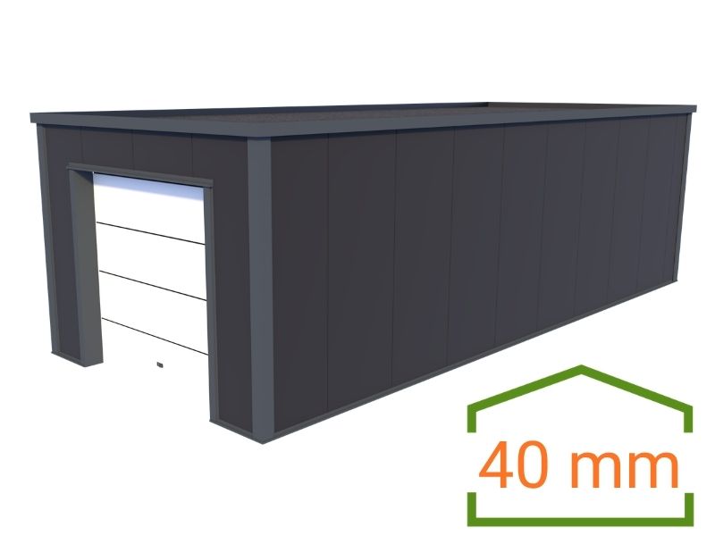 Plat dak loods 4103 geïsoleerd 40mm