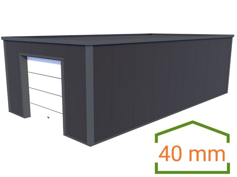Plat dak loods 5103 geïsoleerd 40mm