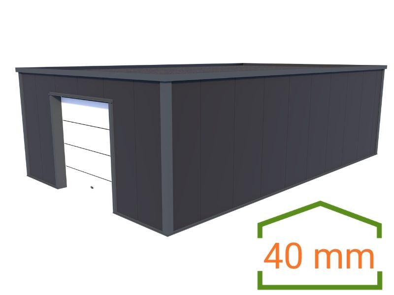 Plat dak loods 6103 geïsoleerd 40mm
