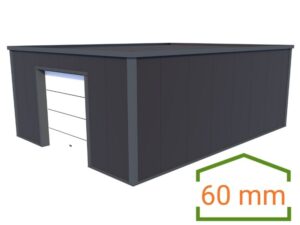 Plat dak loods 683 geïsoleerd 60mm