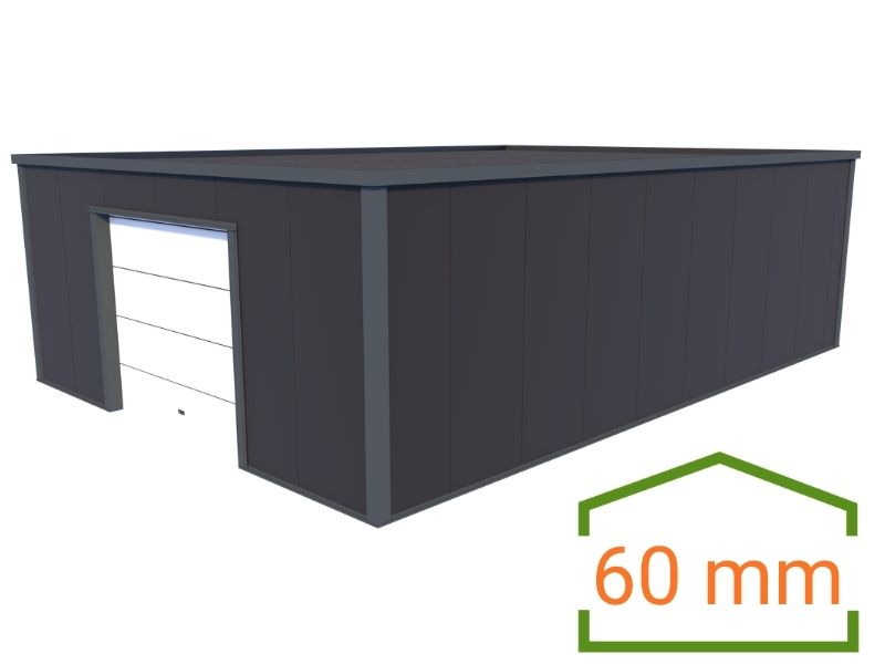 Plat dak loods 7103 geïsoleerd 60mm