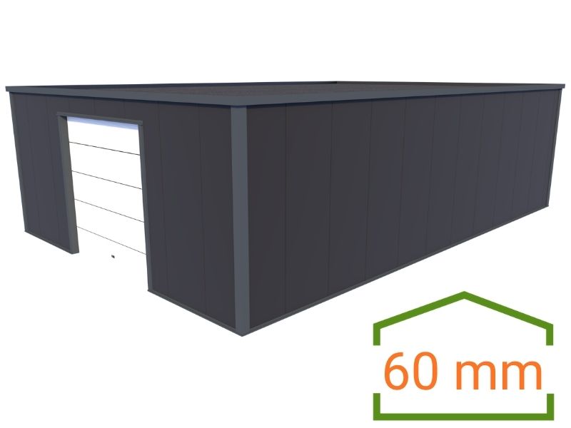 Plat dak loods 8123 geïsoleerd 60mm